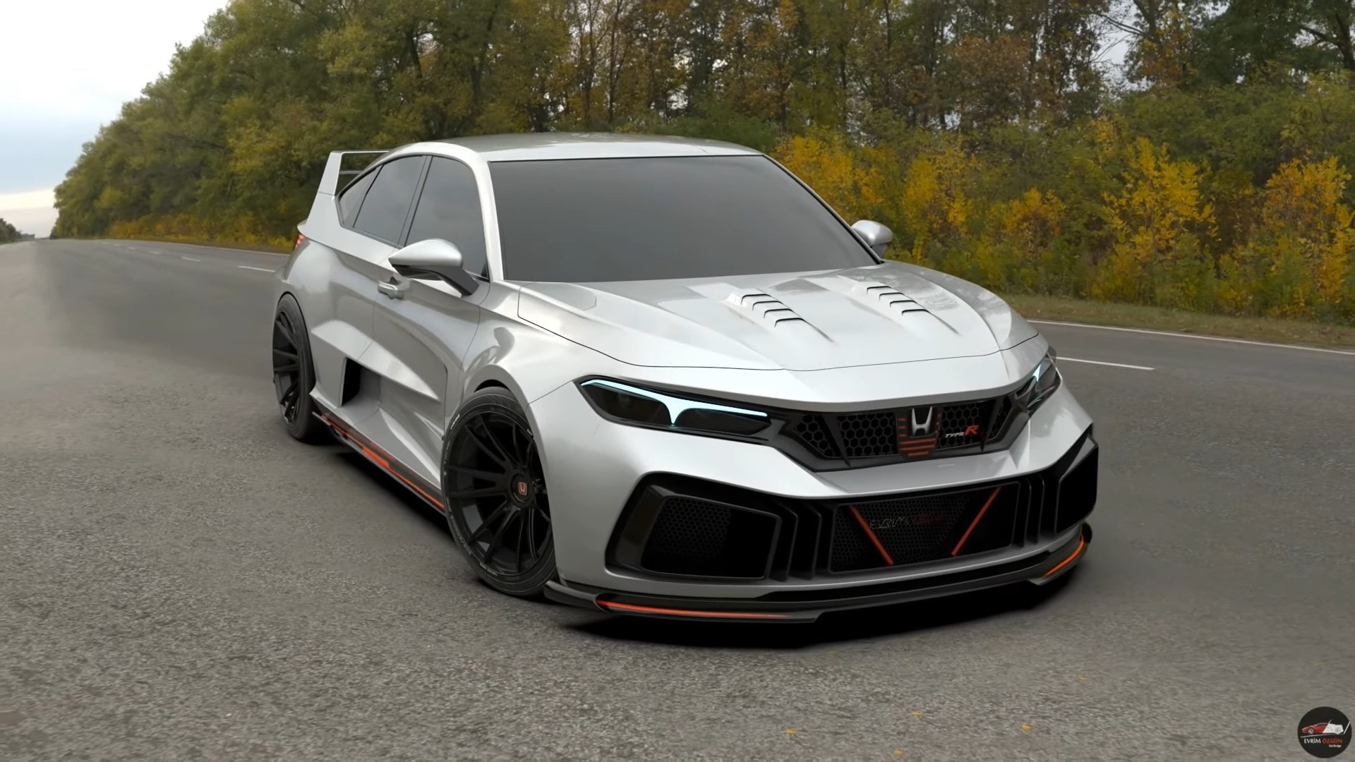2026 Honda Civic Type R Jumps From Behind A CGI Curtain Wearing An 