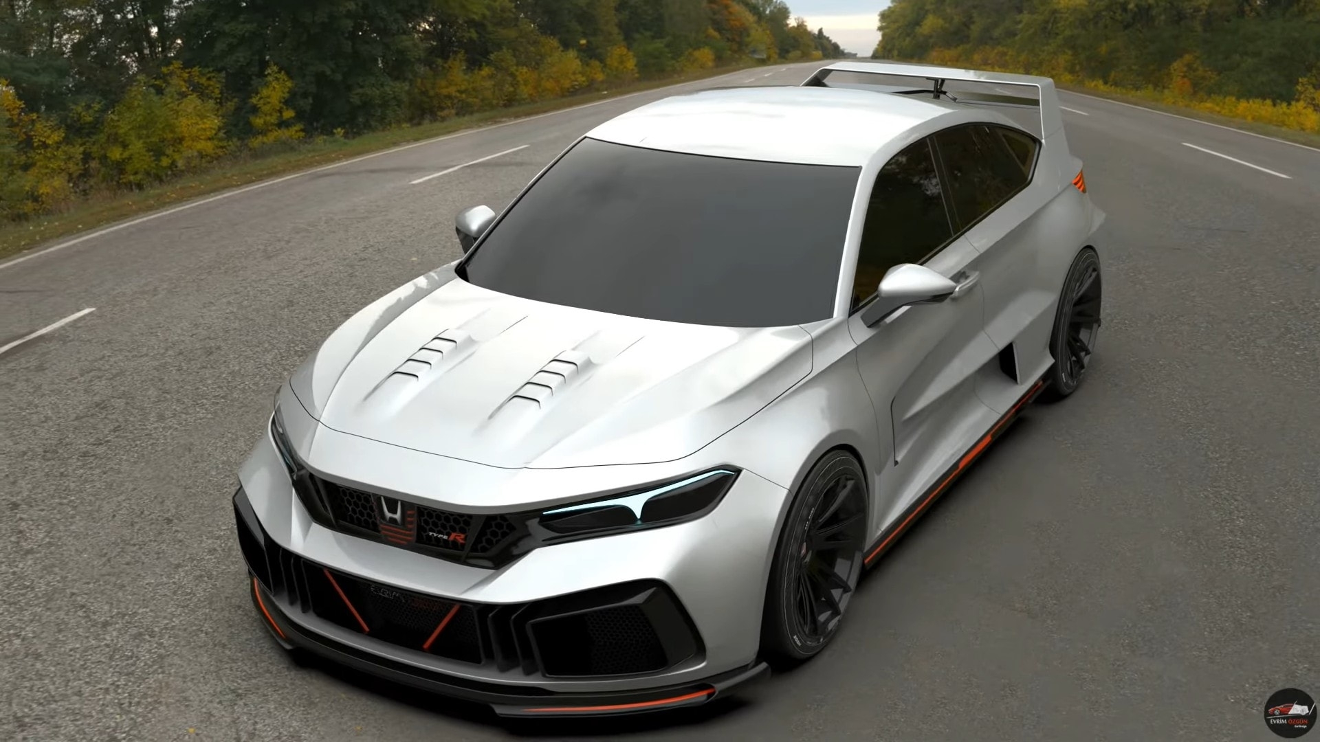 2026 Honda Civic Type R Jumps From Behind A CGI Curtain Wearing An 